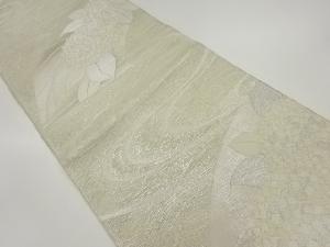 紗 流水に地紙・紫陽花模様織出し袋帯